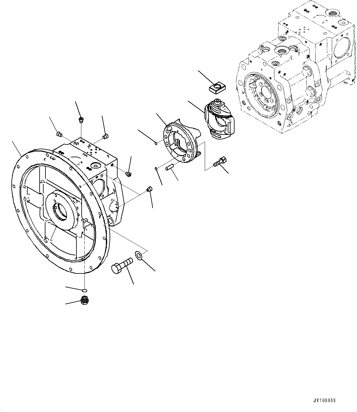 Komatsu parts book diagram for D71PXI-24 S/N 74001-UP: HYDRAULIC PUMP, HST PUMP (1/11)(#70002-)