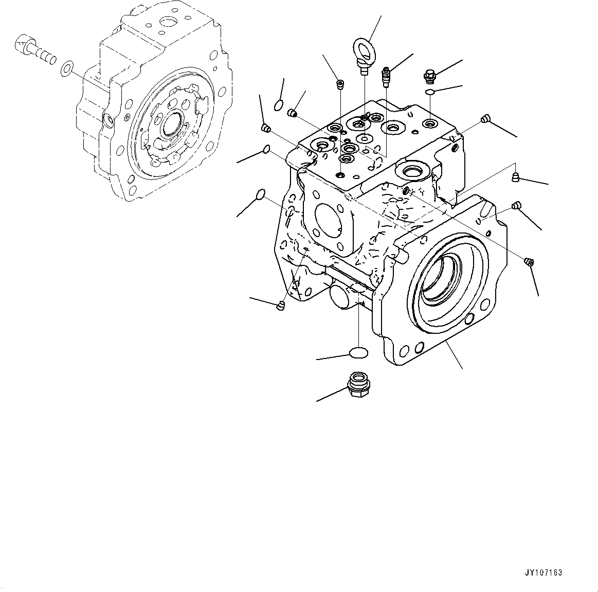 Komatsu parts book diagram for D71PXI-24 S/N 74001-UP: HYDRAULIC PUMP, HSS PUMP (1/7)(#70002-)