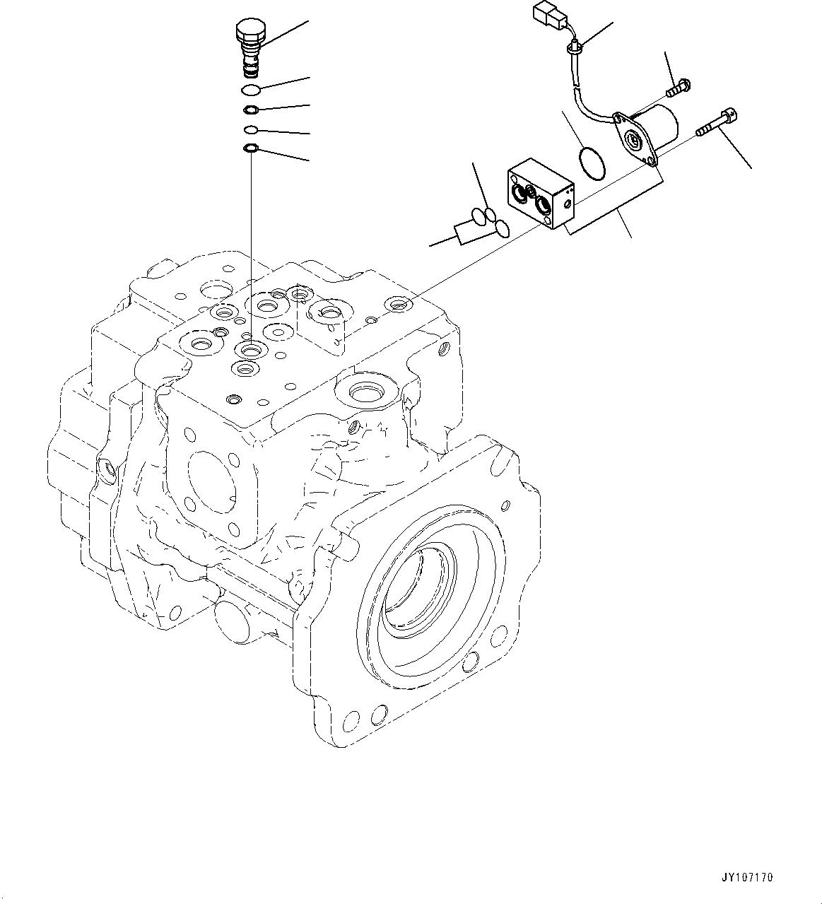 Komatsu parts book diagram for D71PXI-24 S/N 74001-UP: HYDRAULIC PUMP, HSS PUMP (7/7)(#70002-)