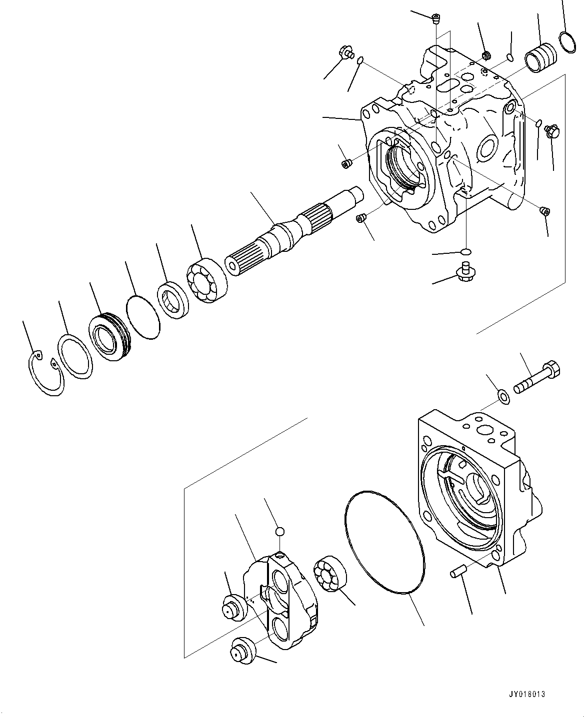 Komatsu parts book diagram for D71PXI-24 S/N 74001-UP: HYDRAULIC PUMP, FAN PUMP (1/5)(#70002-)