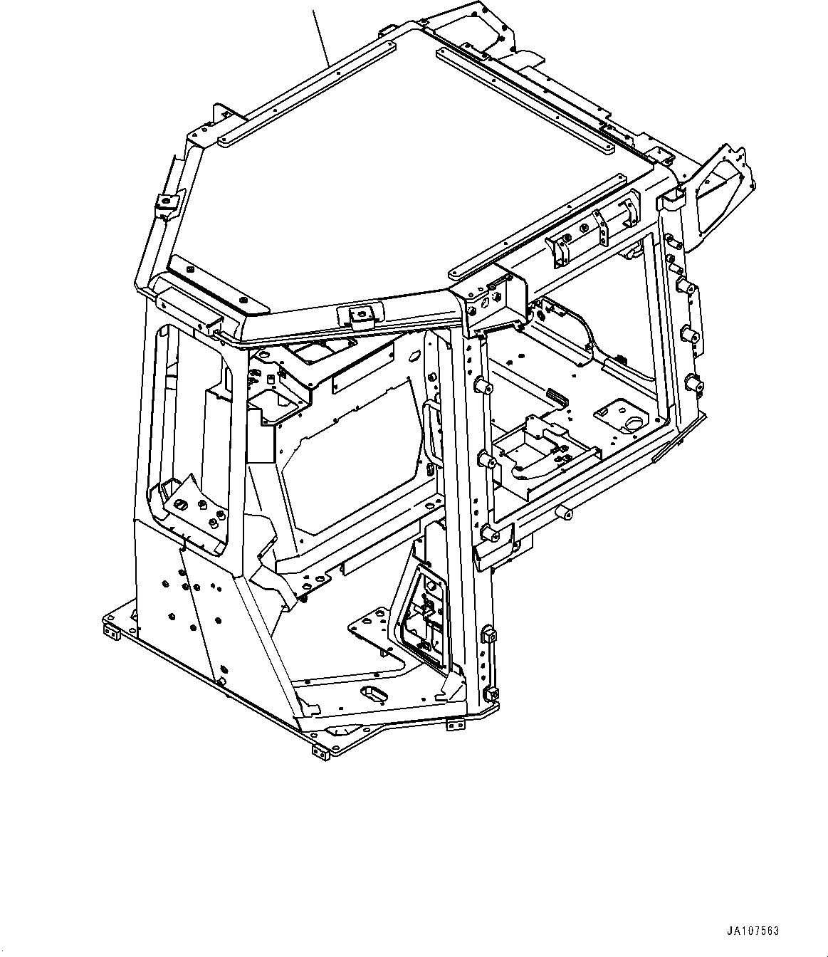Komatsu parts book diagram for D71PXI-24 S/N 74001-UP: CAB, BODY(#72161-)