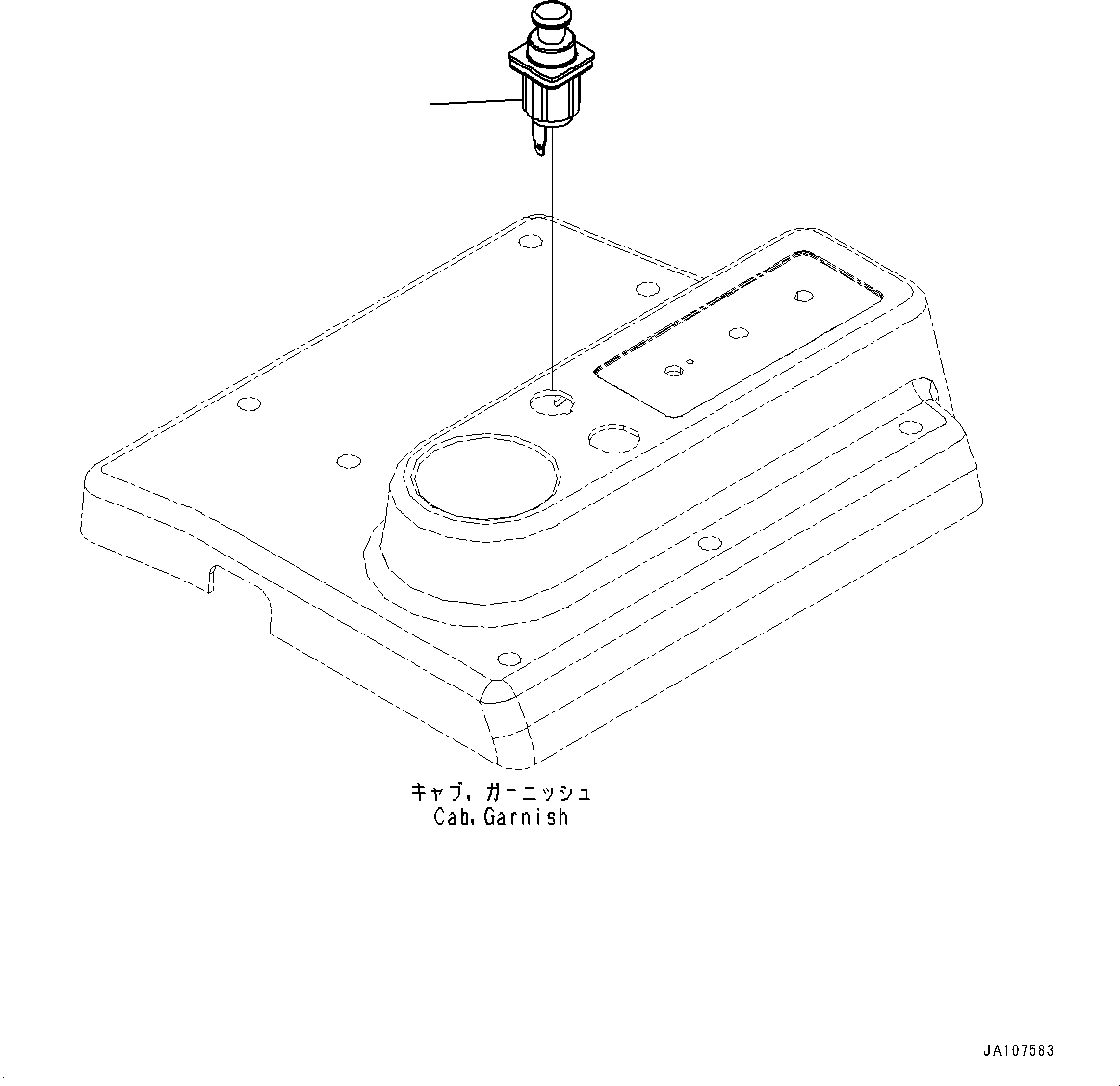 Komatsu parts book diagram for D71PXI-24 S/N 74001-UP: CAB, CIGARETTE LIGHTER(#72161-)