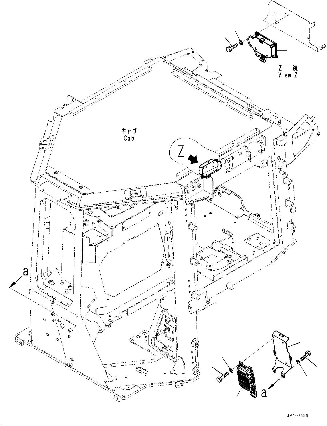 Komatsu parts book diagram for D71PXI-24 S/N 74001-UP: CAB ELECTRICAL UNIT, GATEWAY FUNCTION CONTROLLER (NORTH AMERICA AND LATIN AMERICA)(#72161-)