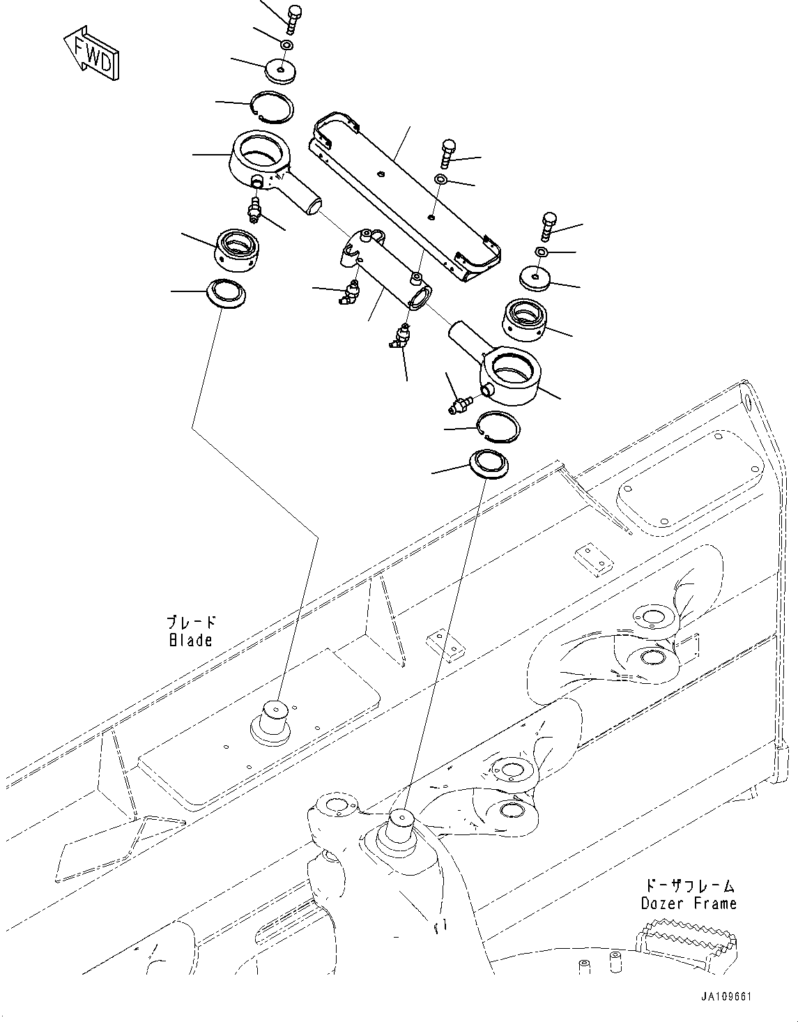Komatsu parts book diagram for D71PXI-24 S/N 74001-UP: LINK, ROD(#70002-)
