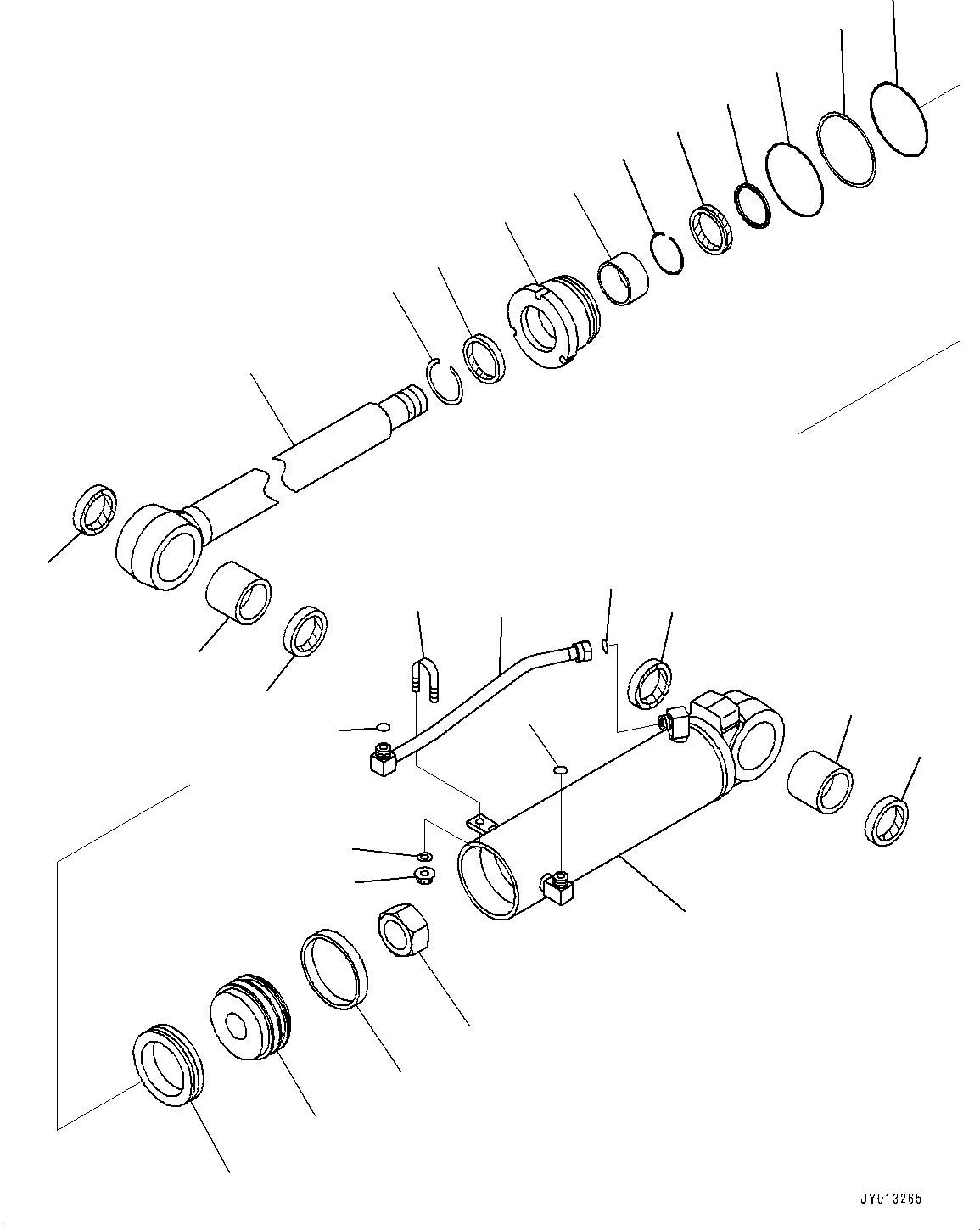 Komatsu parts book diagram for D71PXI-24 S/N 74001-UP: RIPPER LIFT CYLINDER, INNER PARTS, RIPPER LIFT CYLINDER(#70002-)