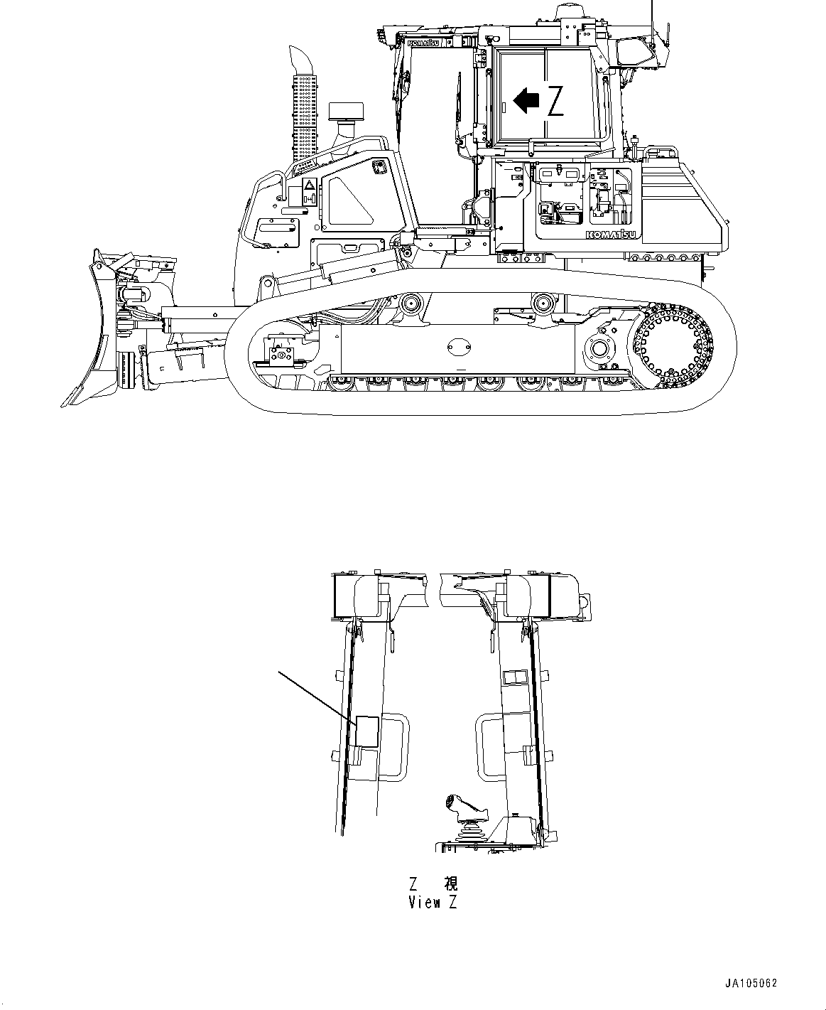 Komatsu parts book diagram for D71PXI-24 S/N 74001-UP: PLATE, CALIFORNIA PROPOSITION 65, (#70002-)