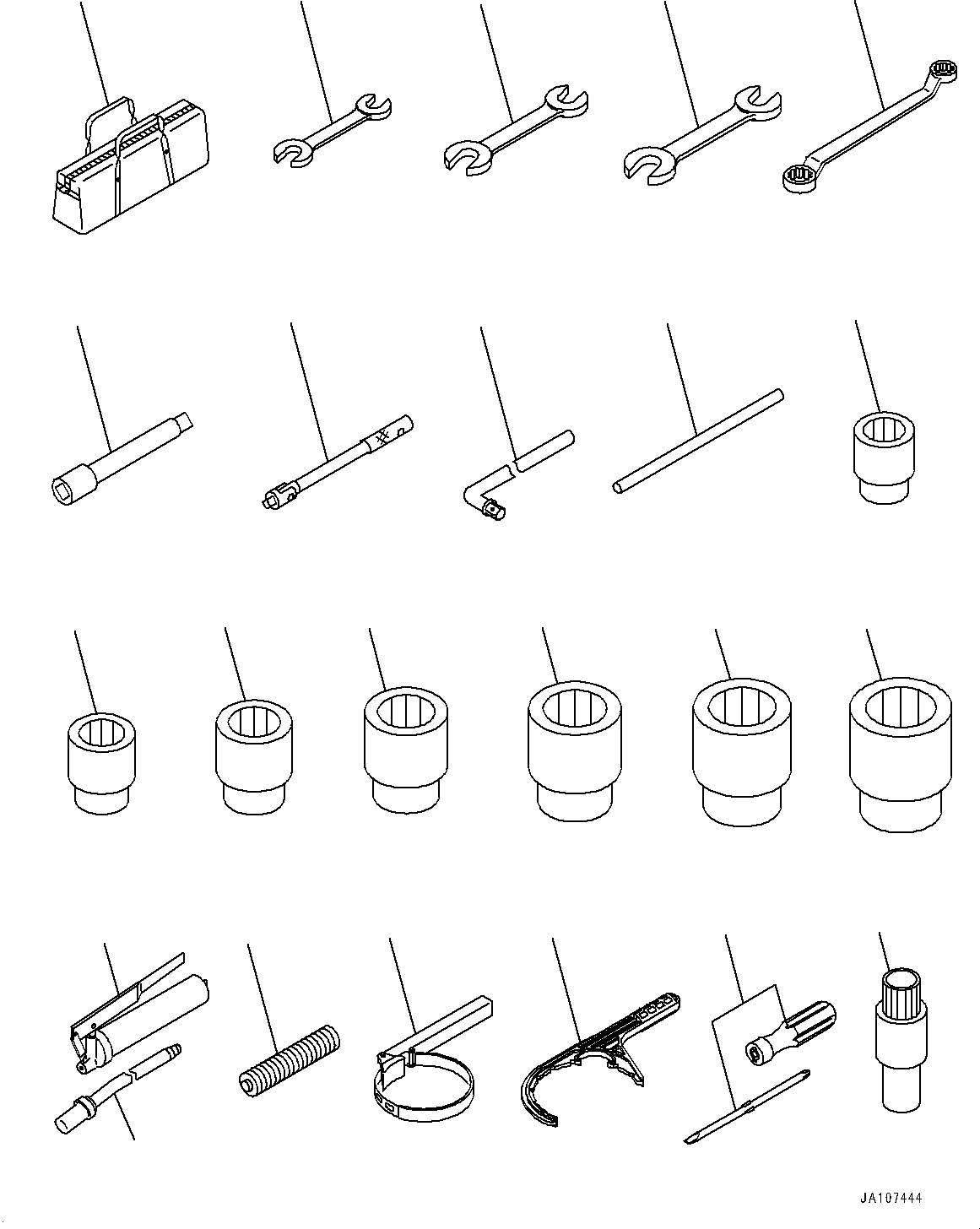 Komatsu parts book diagram for D71PXI-24 S/N 74001-UP: TOOL, (#70002-)