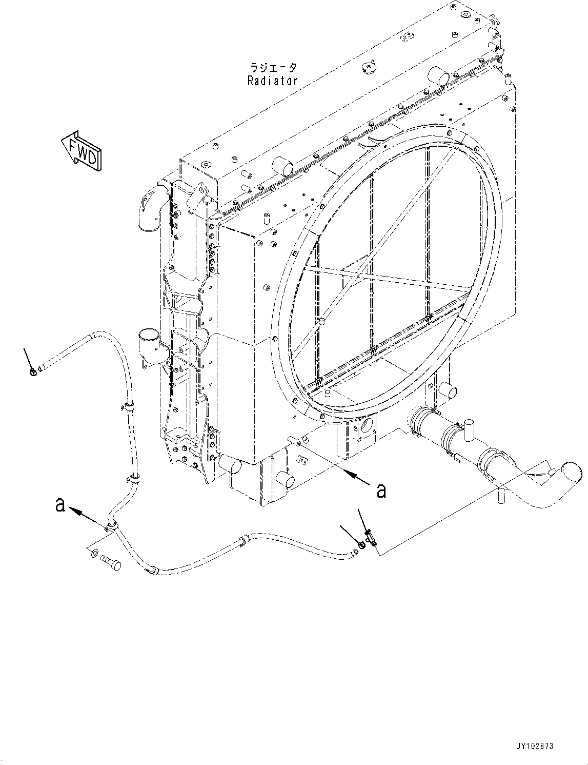 Komatsu parts book diagram for HD785-8E0 S/N 55001-UP: COOLANT PIPING, VALVE(#55001-)
