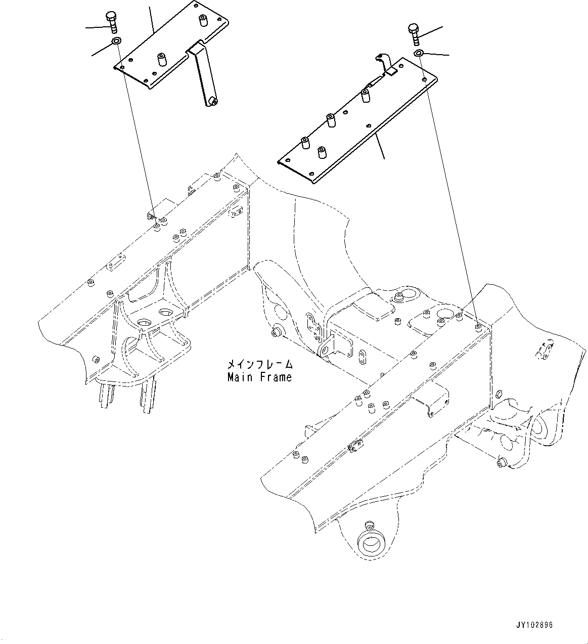 Komatsu parts book diagram for HD785-8E0 S/N 55001-UP: FUEL PIPING, BRACKET(#55001-)