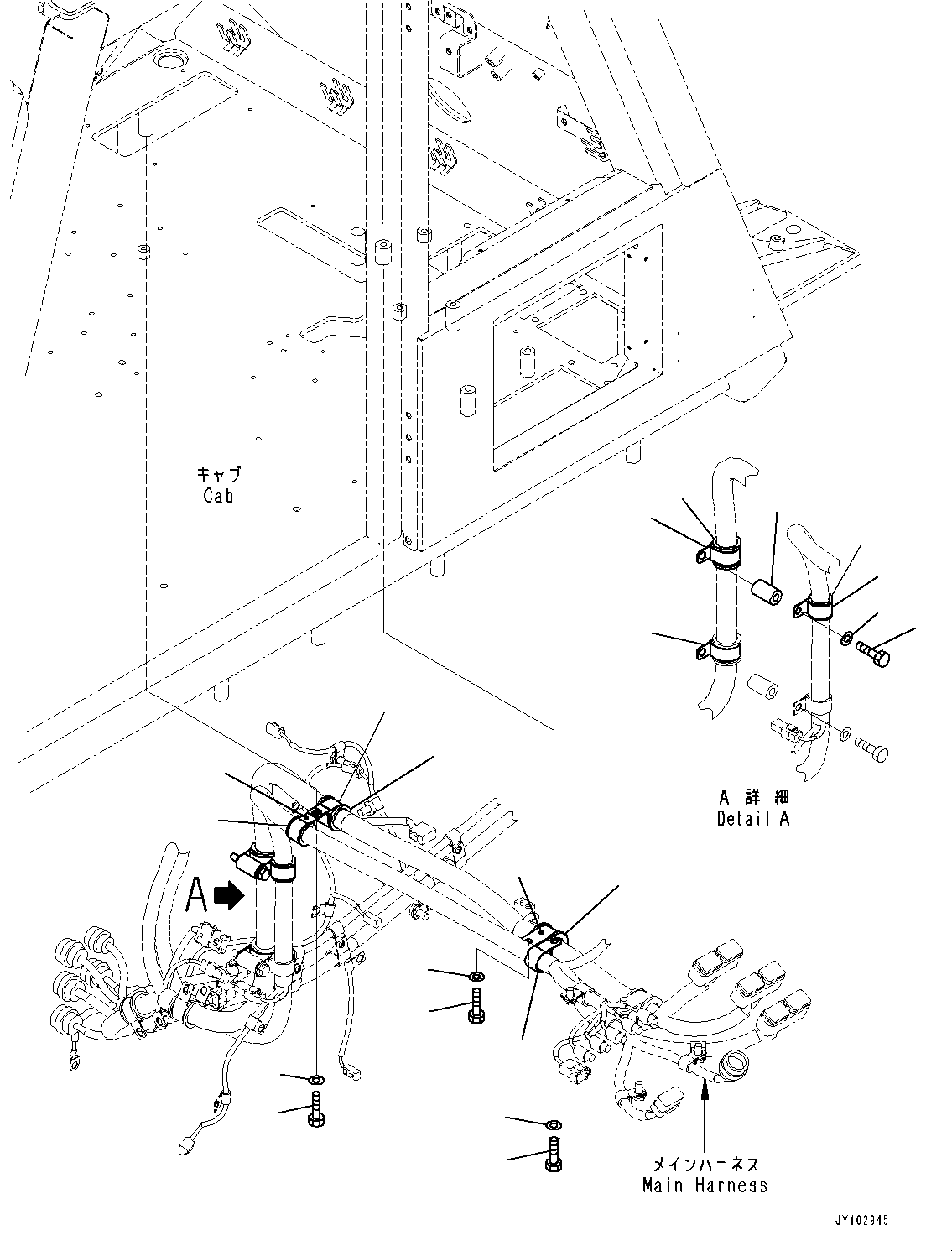 Komatsu parts book diagram for HD785-8E0 S/N 55001-UP: ELECTRIC WIRING HARNESS, MOUNTING PARTS (2/30)(#55001-)