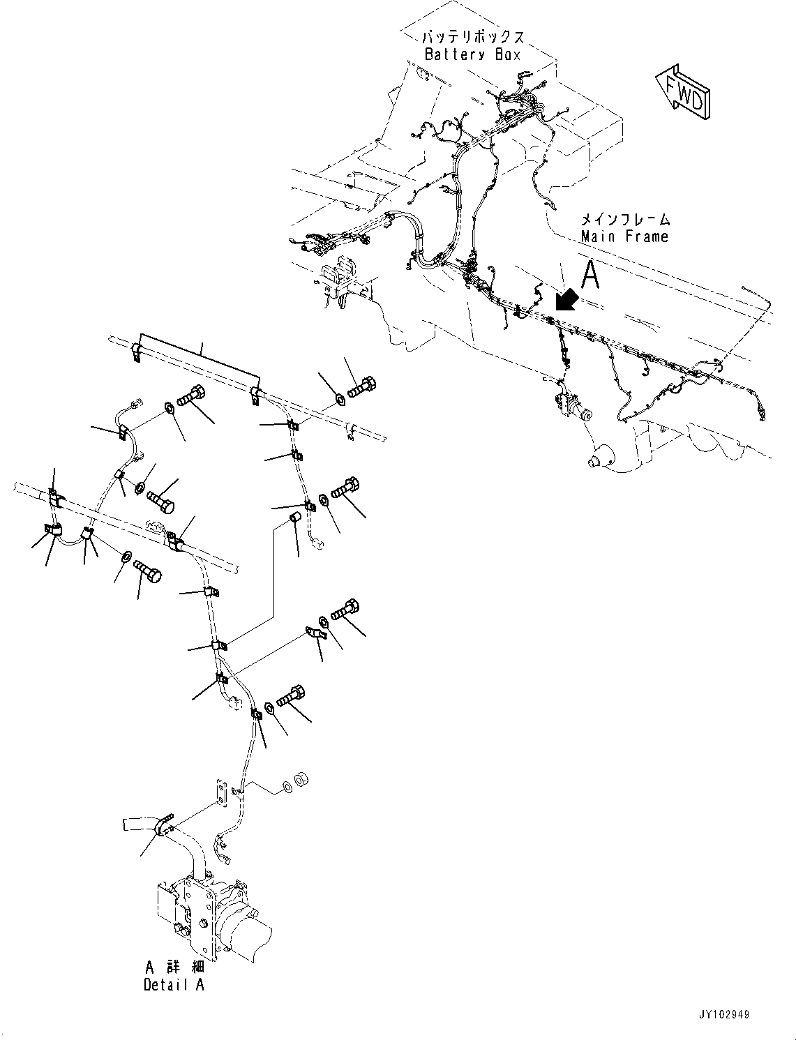 Komatsu parts book diagram for HD785-8E0 S/N 55001-UP: ELECTRIC WIRING HARNESS, MOUNTING PARTS (5/30)(#55001-)