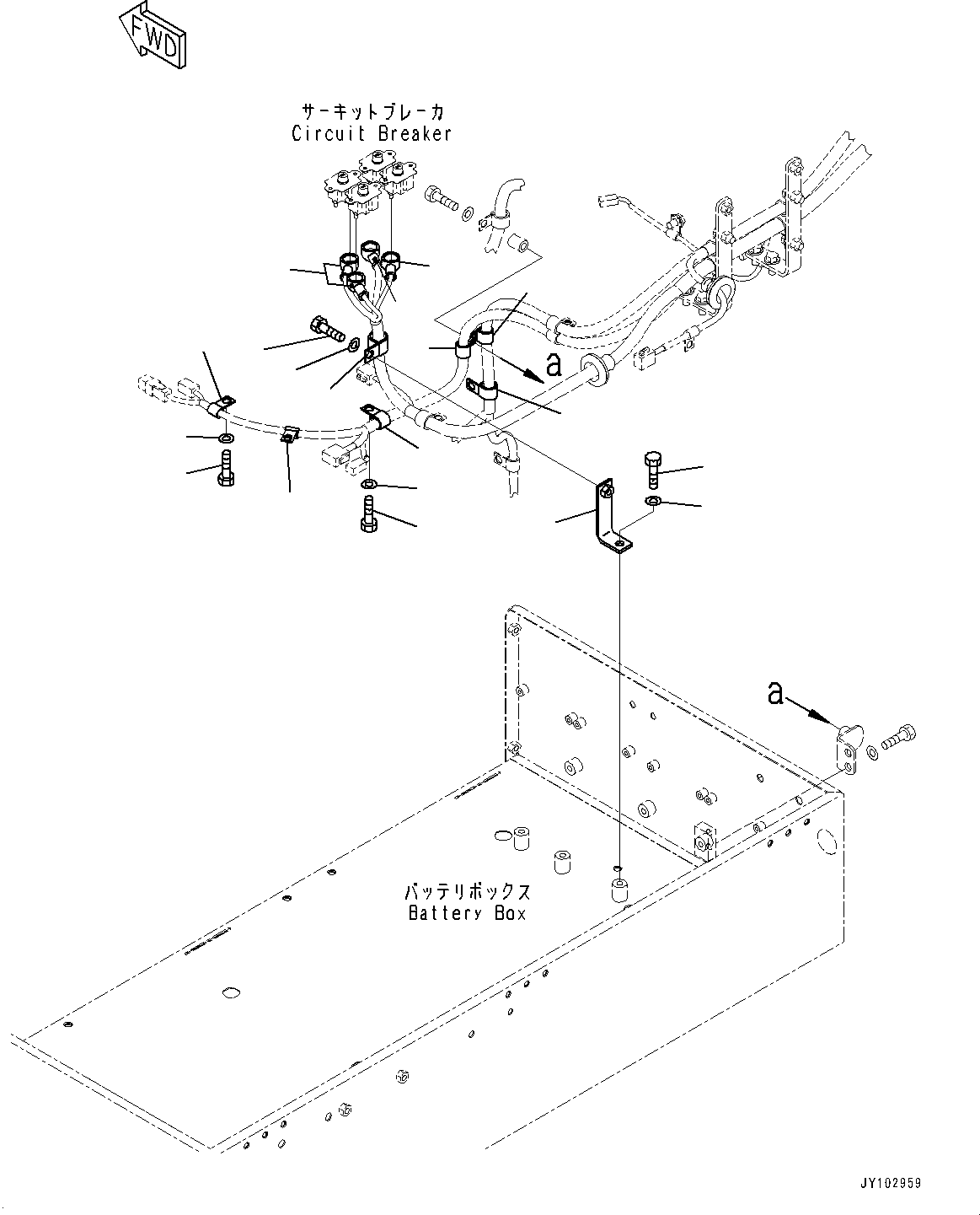 Komatsu parts book diagram for HD785-8E0 S/N 55001-UP: ELECTRIC WIRING HARNESS, MOUNTING PARTS (15/30)(#55001-)