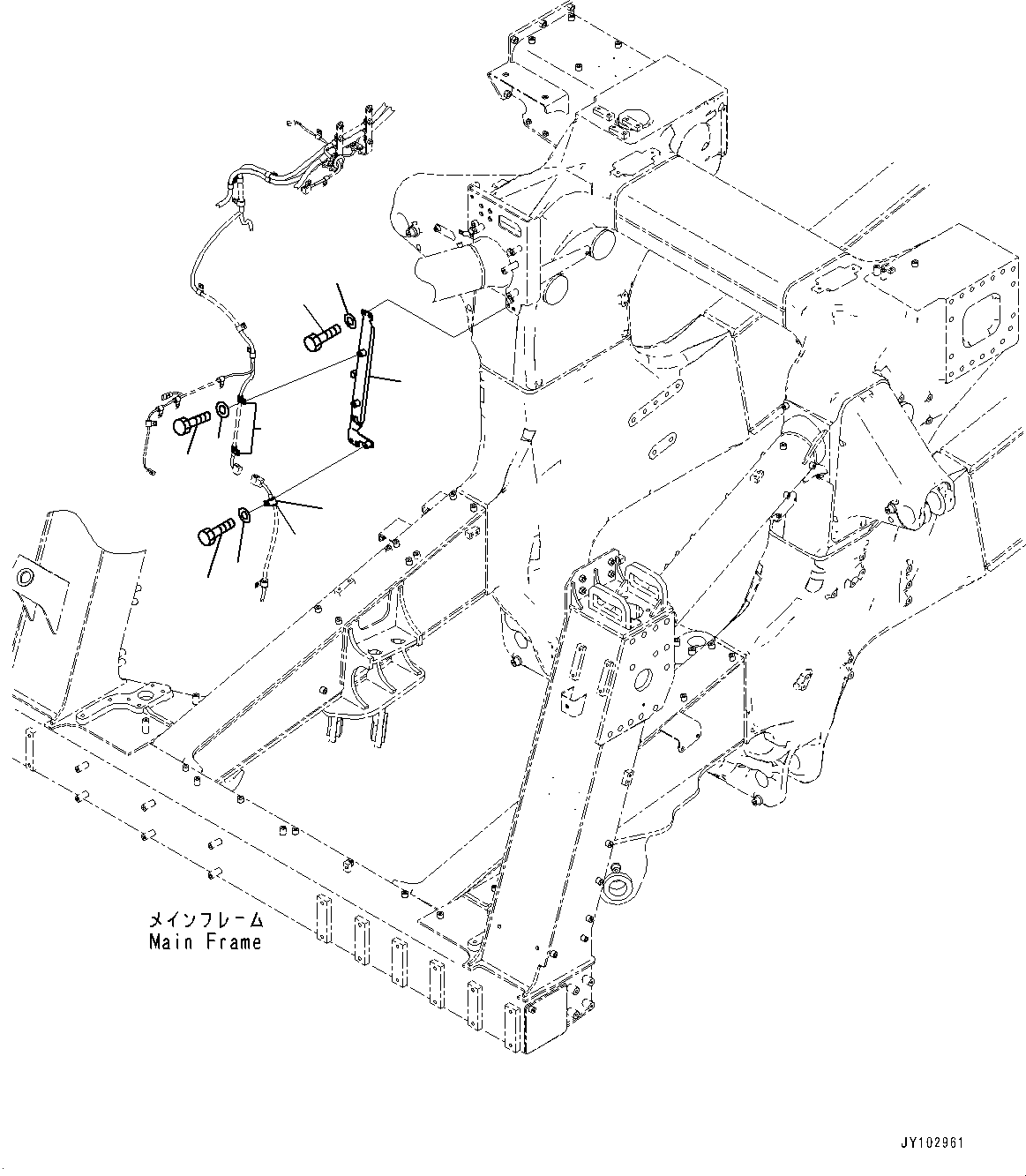 Komatsu parts book diagram for HD785-8E0 S/N 55001-UP: ELECTRIC WIRING HARNESS, MOUNTING BRACKET (3/7)(#55001-)