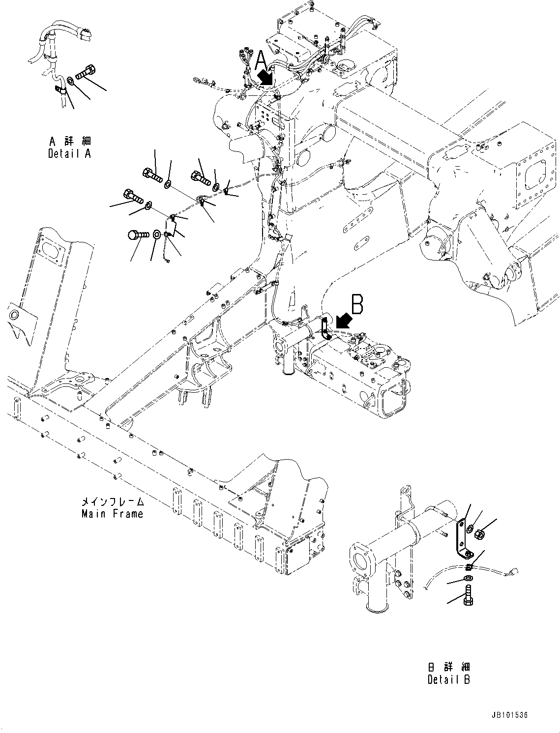 Komatsu parts book diagram for HD785-8E0 S/N 55001-UP: ELECTRIC WIRING HARNESS, MOUNTING PARTS (17/30)(#55001-)