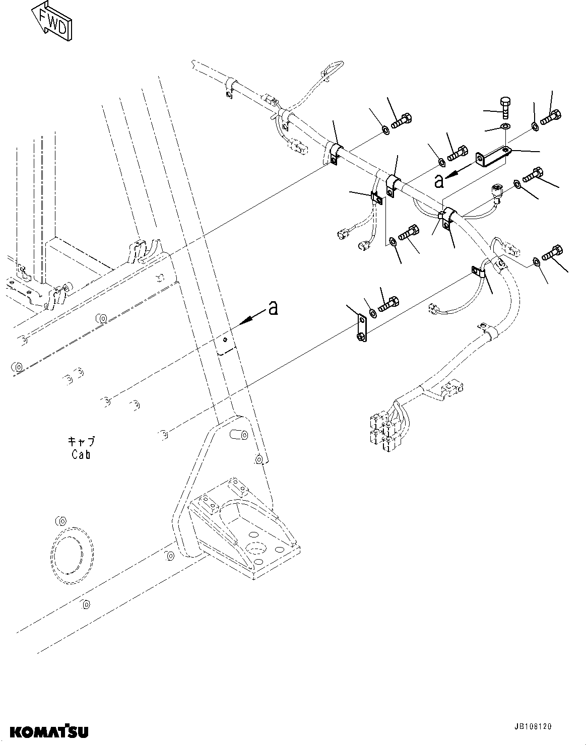 Komatsu parts book diagram for HD785-8E0 S/N 55001-UP: ELECTRIC WIRING HARNESS, MOUNTING PARTS (23/30)(#55118-)