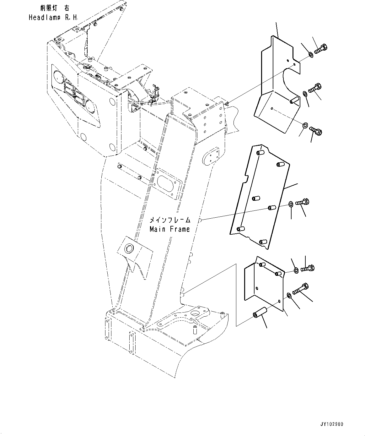 Komatsu parts book diagram for HD785-8E0 S/N 55001-UP: ELECTRIC WIRING HARNESS, MOUNTING BRACKET (7/7)(#55001-)