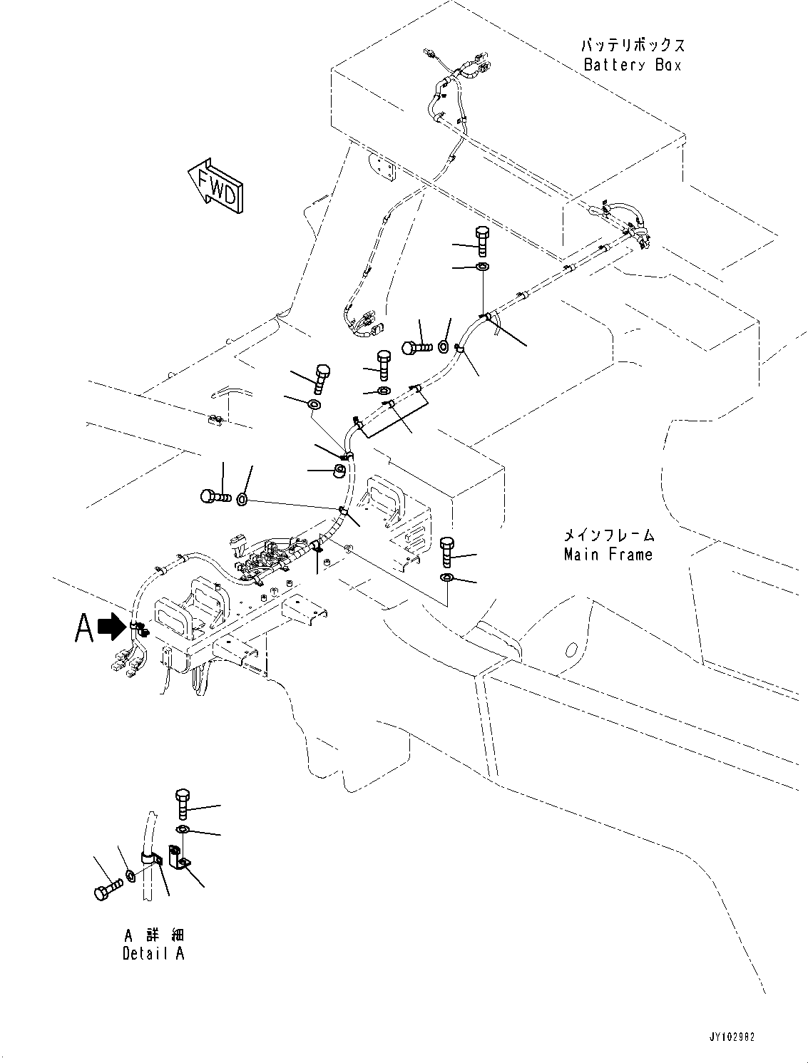 Komatsu parts book diagram for HD785-8E0 S/N 55001-UP: ELECTRIC WIRING HARNESS, MOUNTING PARTS (27/30)(#55001-)