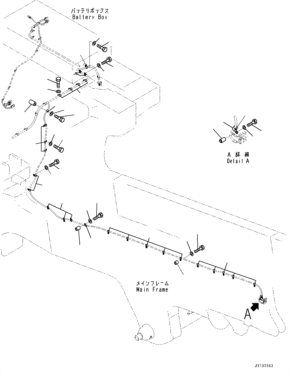 Komatsu parts book diagram for HD785-8E0 S/N 55001-UP: ELECTRIC WIRING HARNESS, MOUNTING PARTS (28/30)(#55001-)