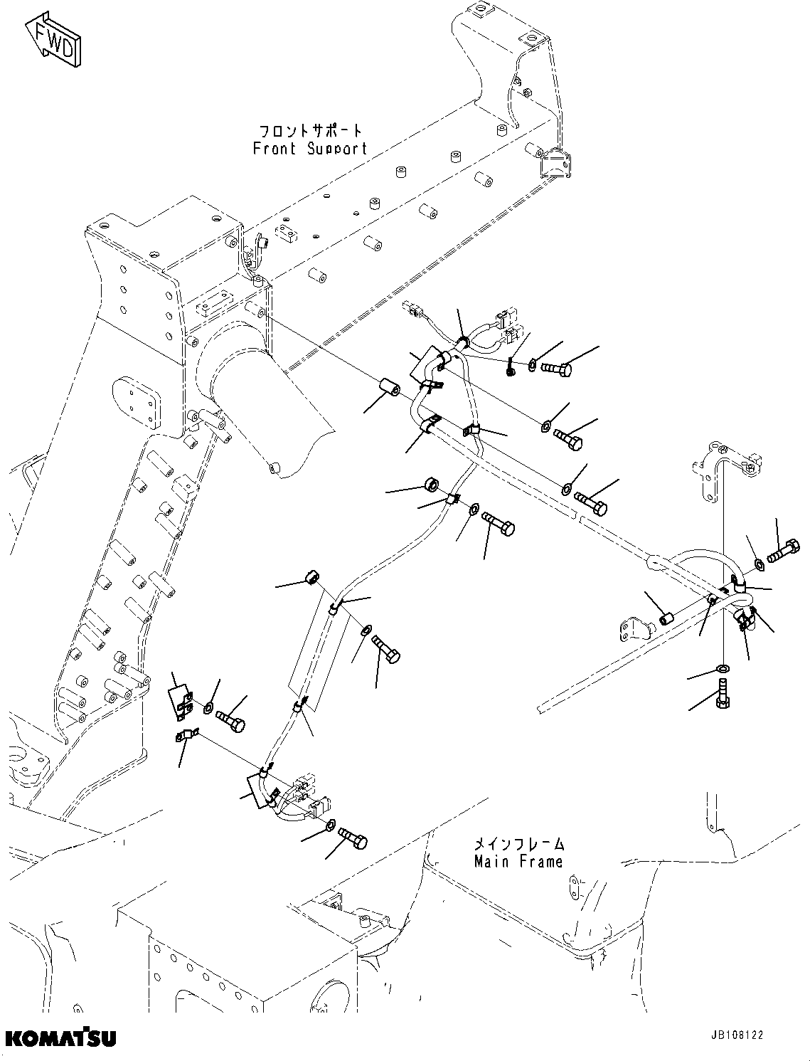 Komatsu parts book diagram for HD785-8E0 S/N 55001-UP: ELECTRIC WIRING HARNESS, MOUNTING PARTS (29/30)(#55108-)
