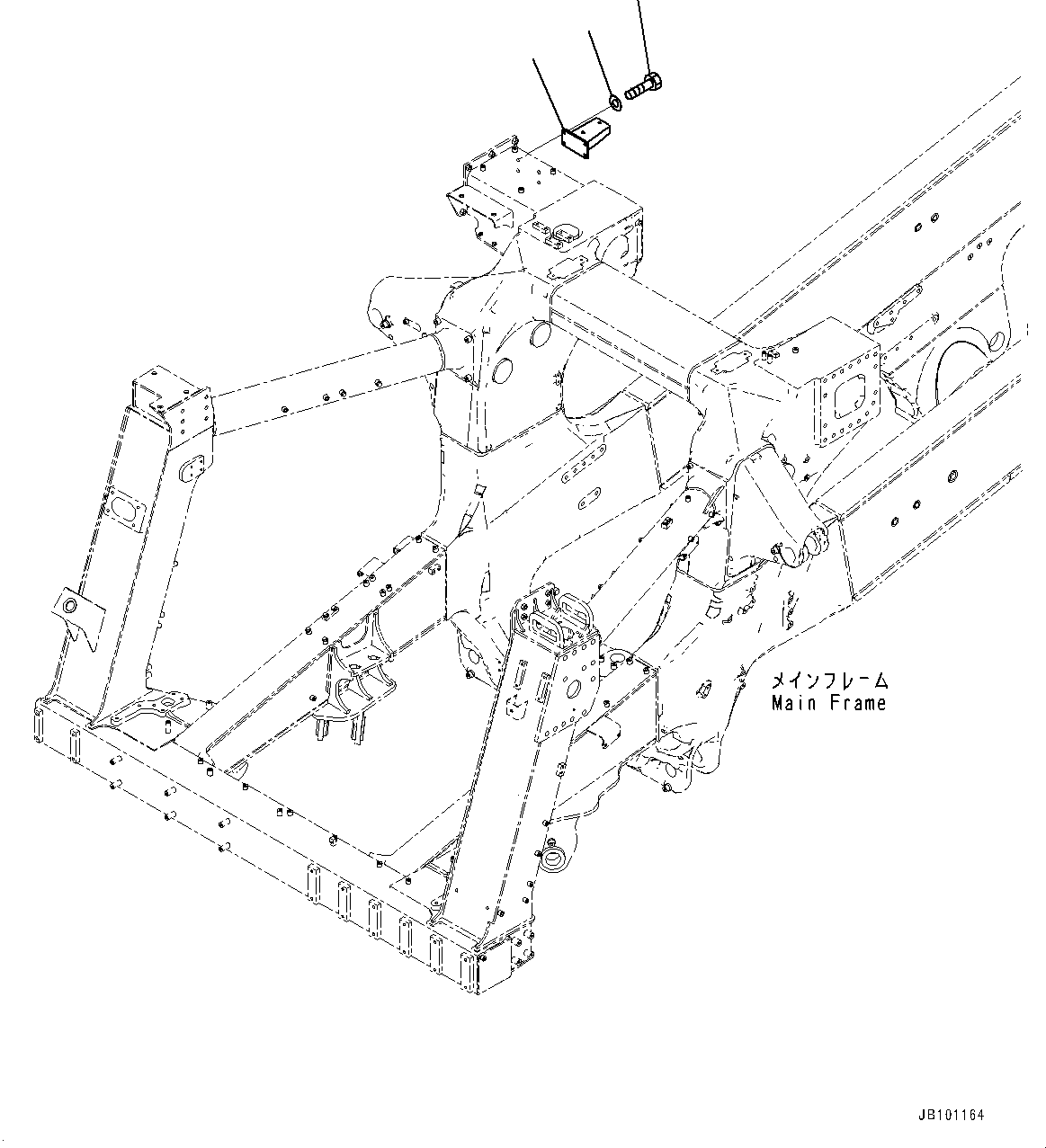 Komatsu parts book diagram for HD785-8E0 S/N 55001-UP: MAIN FRAME, BRACKET(#55001-)