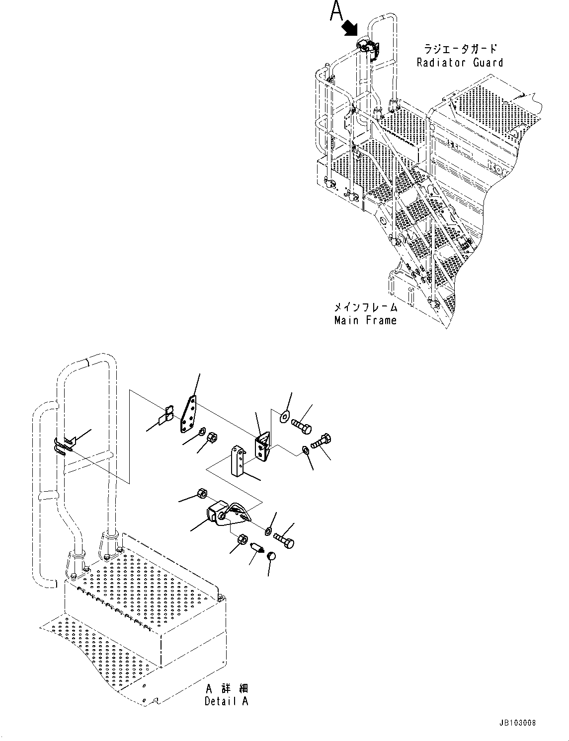Komatsu parts book diagram for HD785-8E0 S/N 55001-UP: STAIRWAY, GATE(#55001-55023)