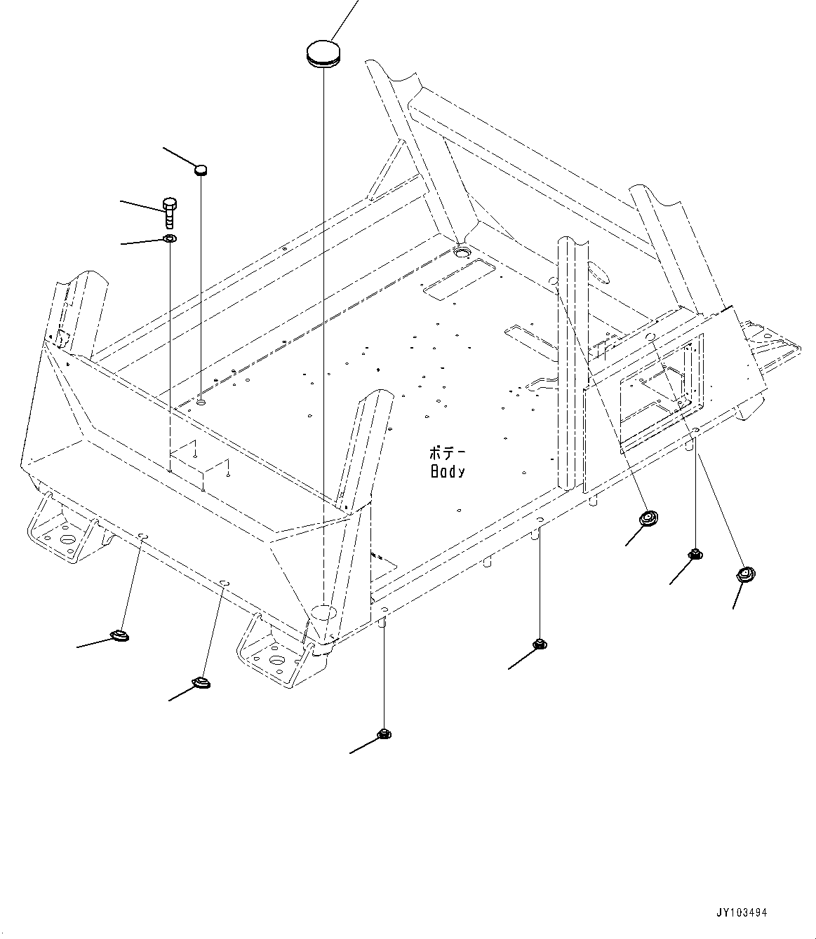 Komatsu parts book diagram for HD785-8E0 S/N 55001-UP: CAB, CAP(#55001-)