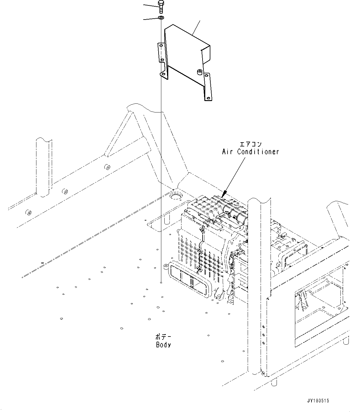 Komatsu parts book diagram for HD785-8E0 S/N 55001-UP: CAB, AIR CONDITIONER DUCT (3/3)(#55001-)