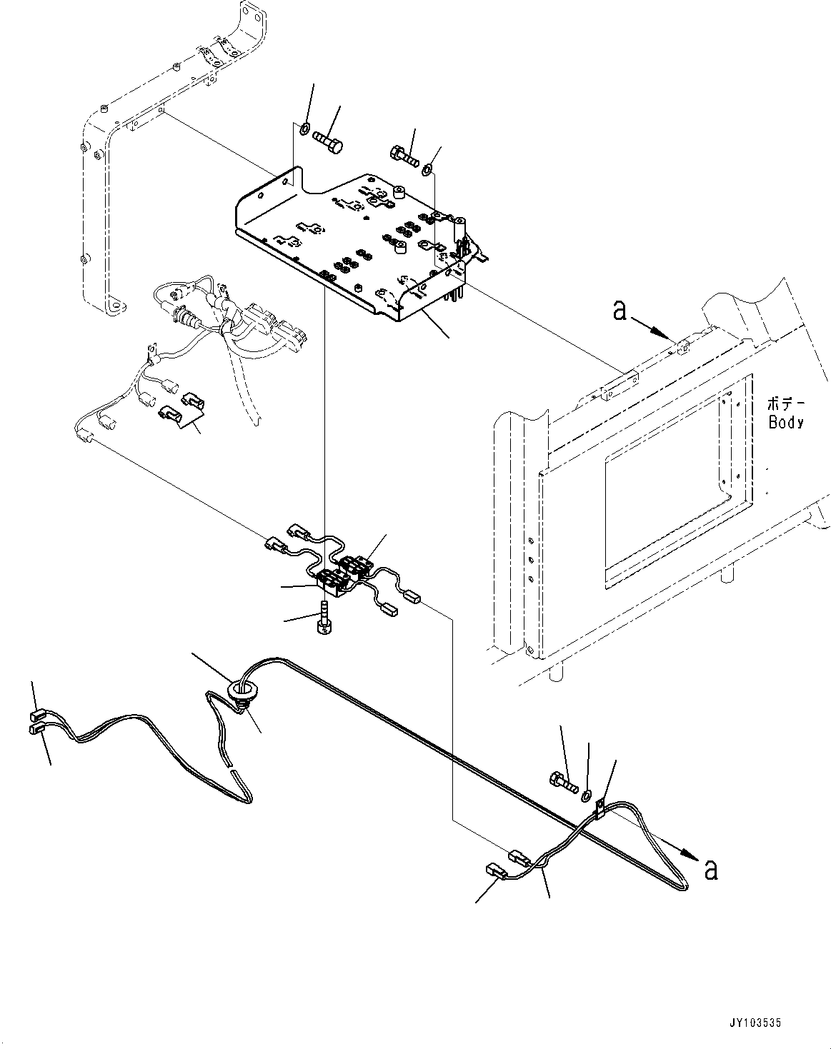 Komatsu parts book diagram for HD785-8E0 S/N 55001-UP: CAB, AMPLIFIER(#55001-)