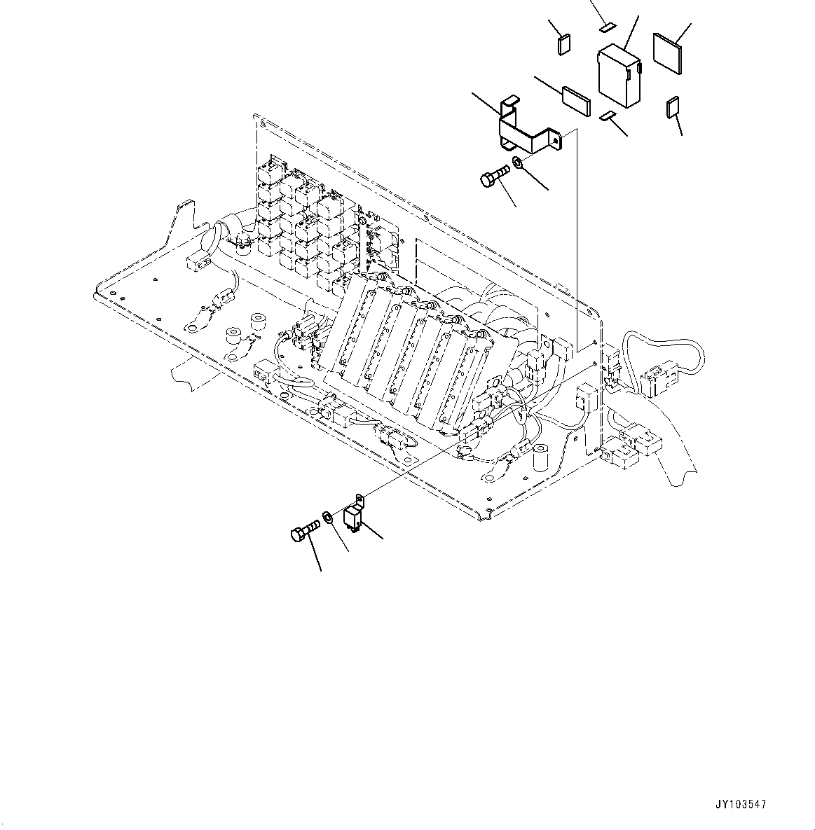 Komatsu parts book diagram for HD785-8E0 S/N 55001-UP: CAB, RELAY(#55001-)