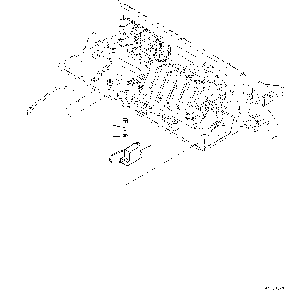 Komatsu parts book diagram for HD785-8E0 S/N 55001-UP: CAB, PAYLOAD METER ANGLE SENSOR(#55001-)
