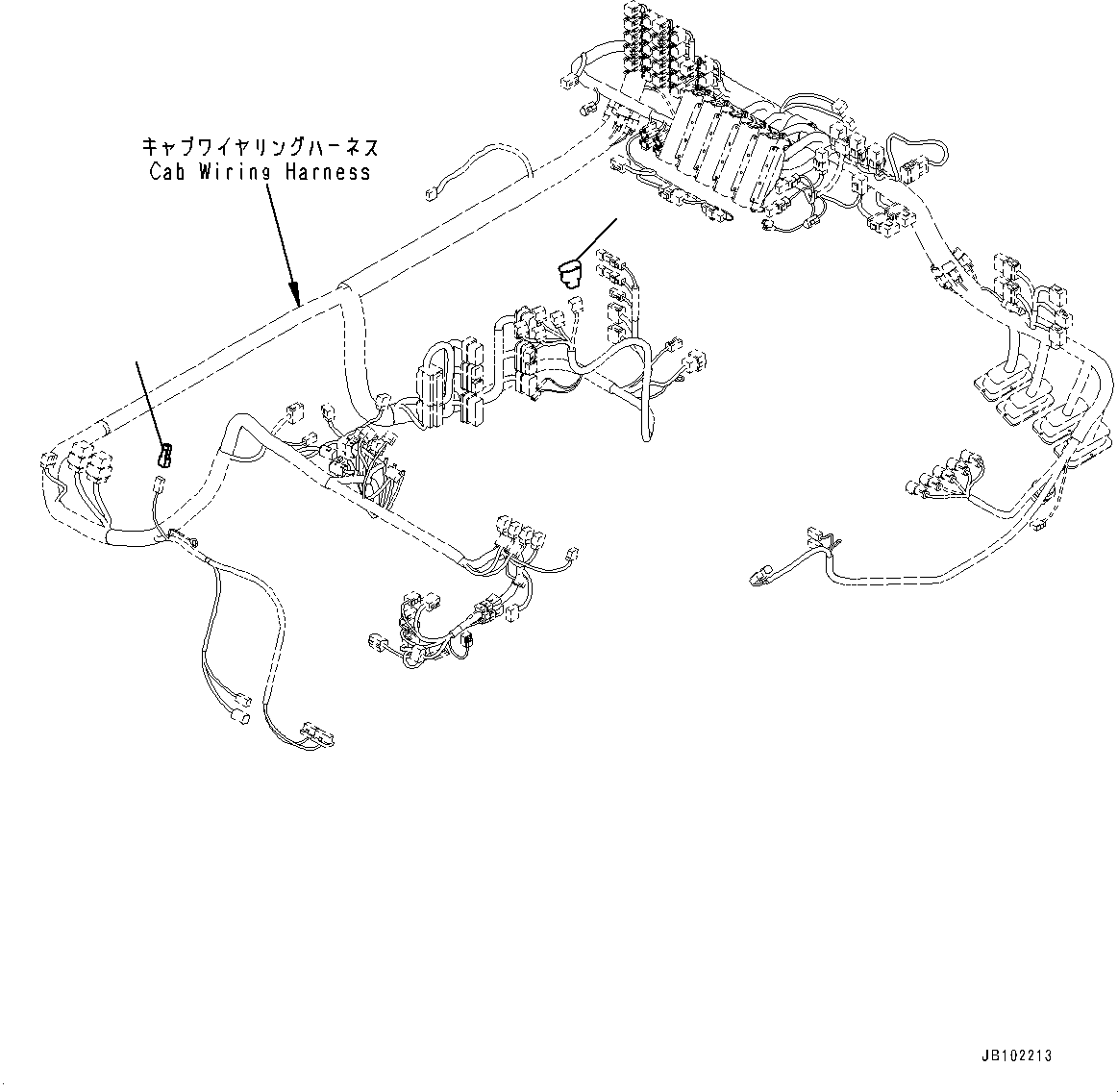 Komatsu parts book diagram for HD785-8E0 S/N 55001-UP: CAB, PLUG(#55001-)