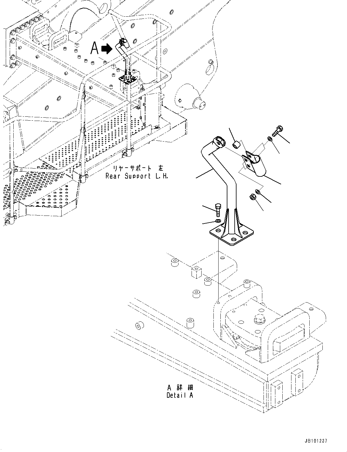 Komatsu parts book diagram for HD785-8E0 S/N 55001-UP: CAB STEP, GUARD (2/2)(#55001-)