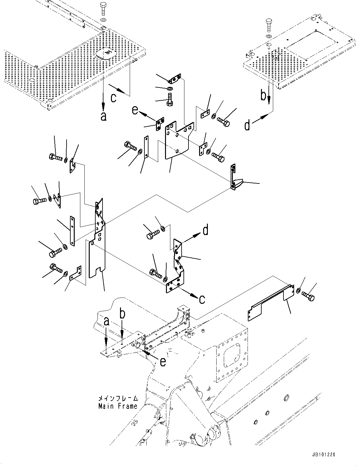 Komatsu parts book diagram for HD785-8E0 S/N 55001-UP: FIRE PROTECTION, EXHAUST COVER (2/3)(#55001-)