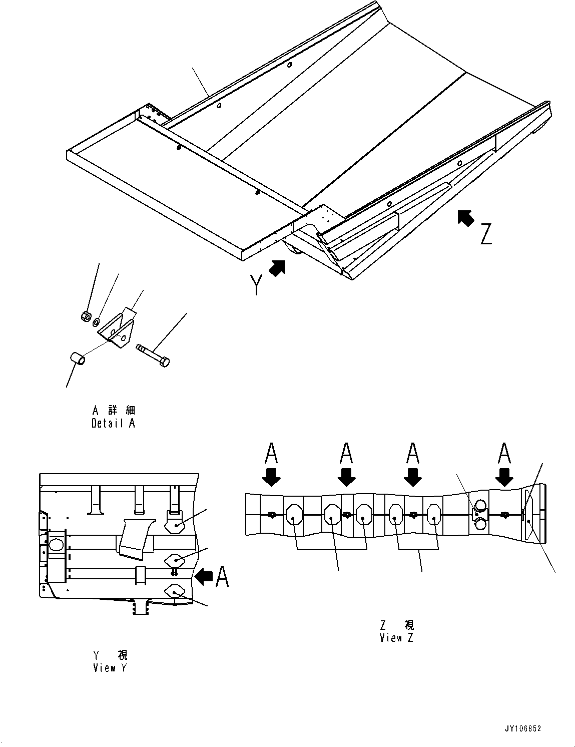 Komatsu parts book diagram for HD785-8E0 S/N 55001-UP: BODY, (#55001-)