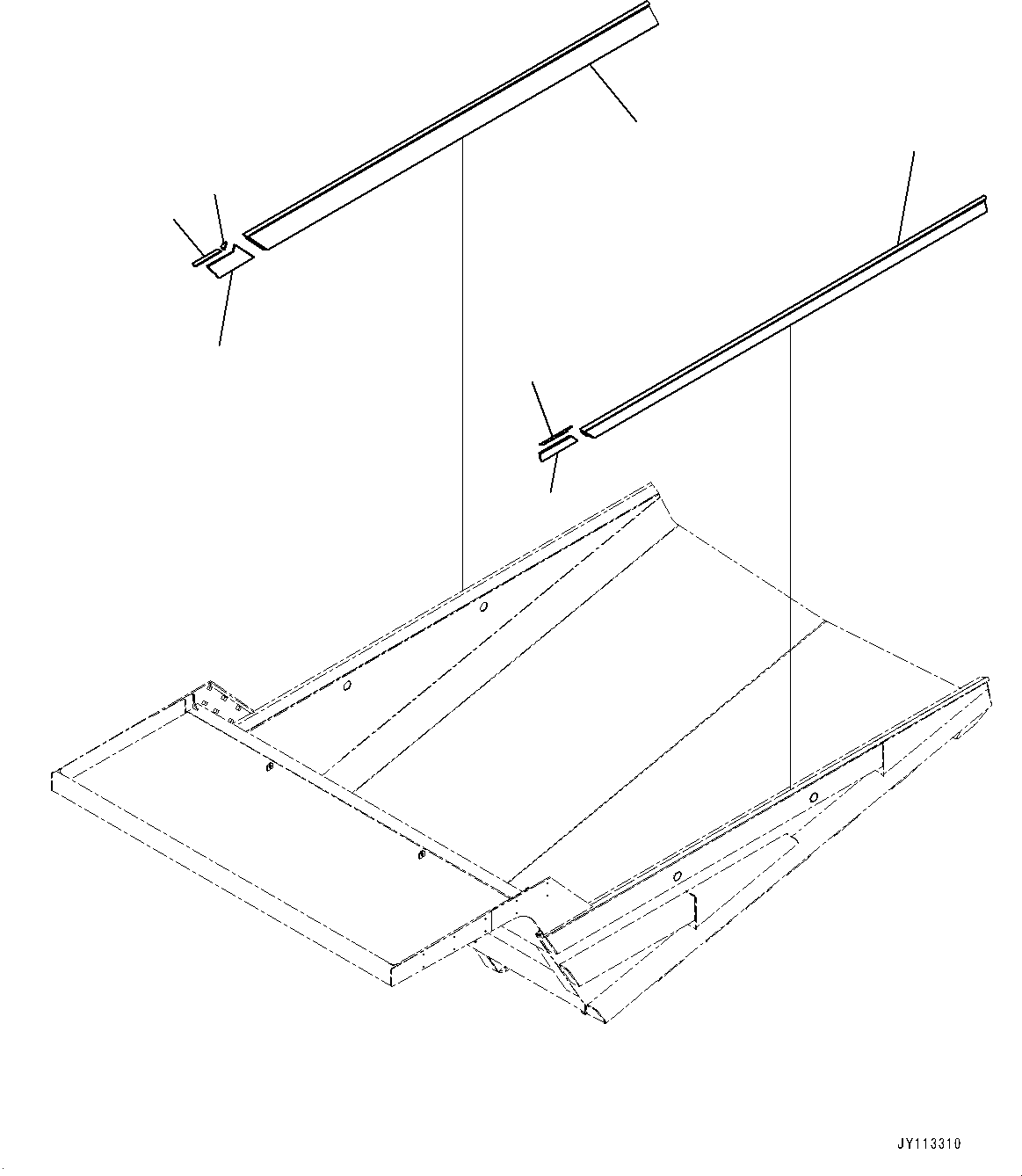 Komatsu parts book diagram for HD785-8E0 S/N 55001-UP: BODY SIDE EXTENSION, (#56001-)