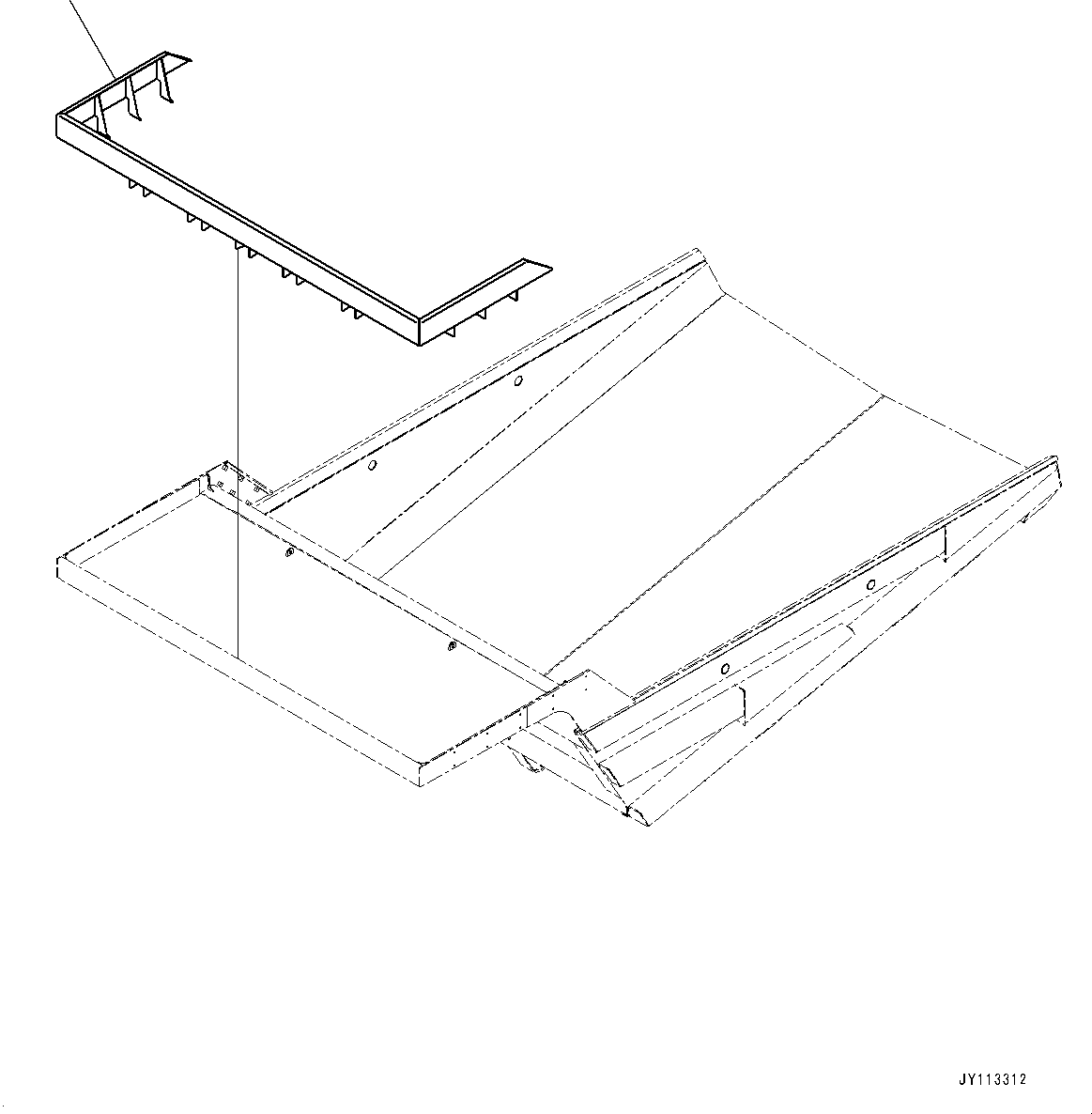 Komatsu parts book diagram for HD785-8E0 S/N 55001-UP: SPILL GUARD, (#56001-)