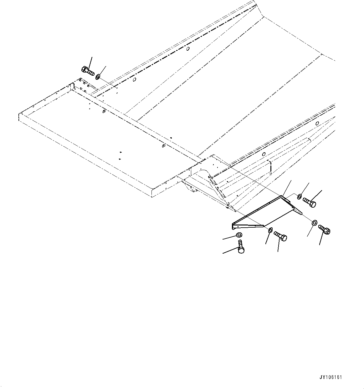 Komatsu parts book diagram for HD785-8E0 S/N 55001-UP: CAB GUARD, GUARD(#55001-)
