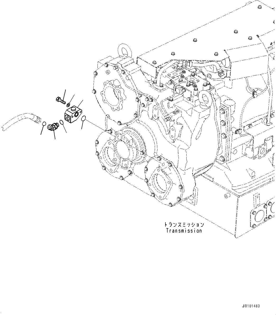 Komatsu parts book diagram for HD785-8E0 S/N 55001-UP: OIL QUICK CHARGE UNIT, BLOCK(#55001-)