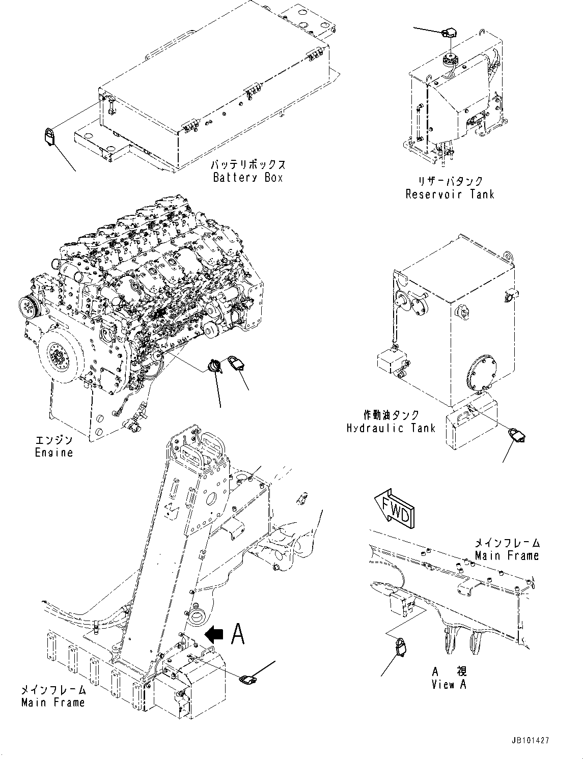 Komatsu parts book diagram for HD785-8E0 S/N 55001-UP: CAP LOCK, CAP(#55001-)