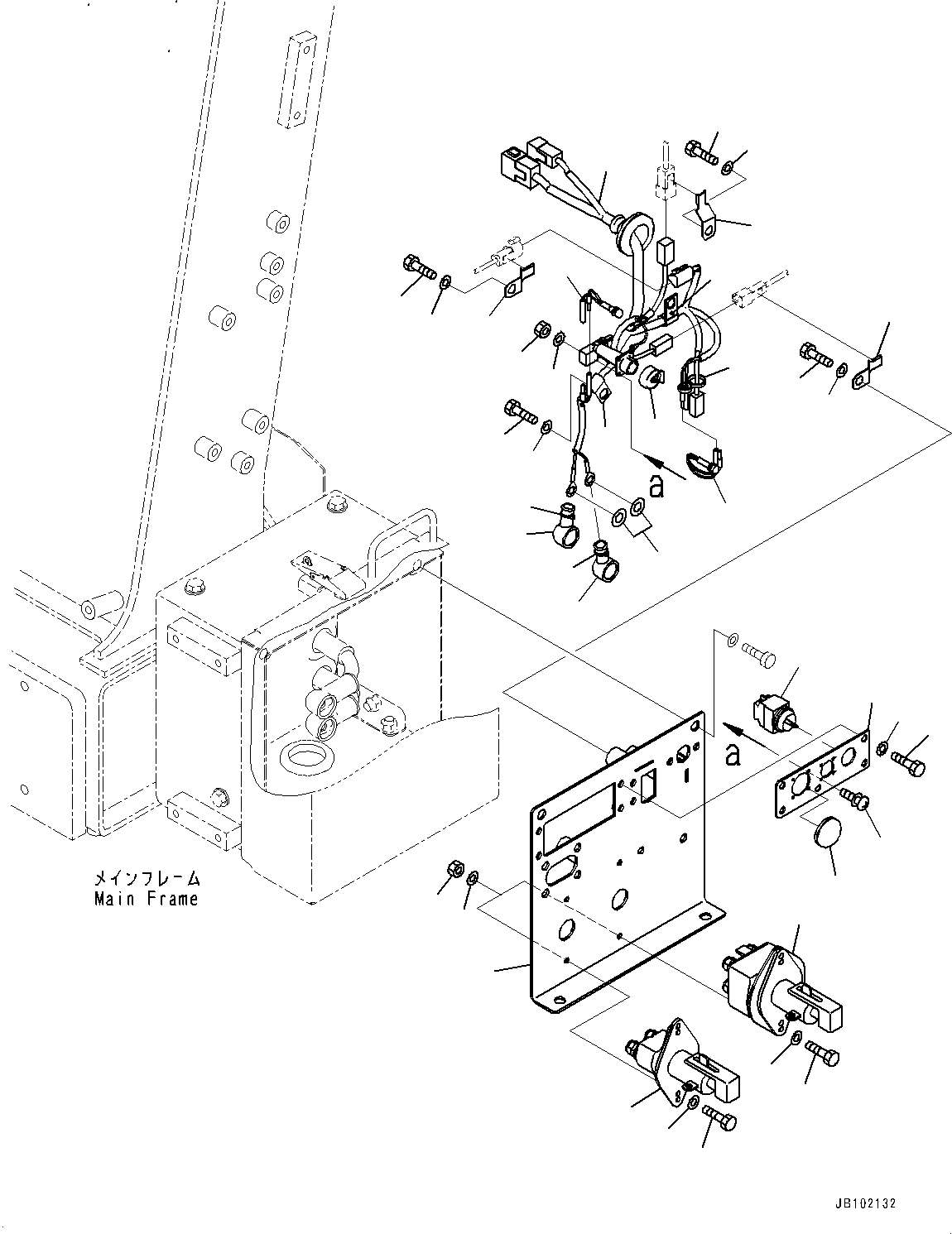 Komatsu parts book diagram for HD785-8E0 S/N 55001-UP: BATTERY DISCONNECT SWITCH, SWITCH BOX (2/2)(#55001-)