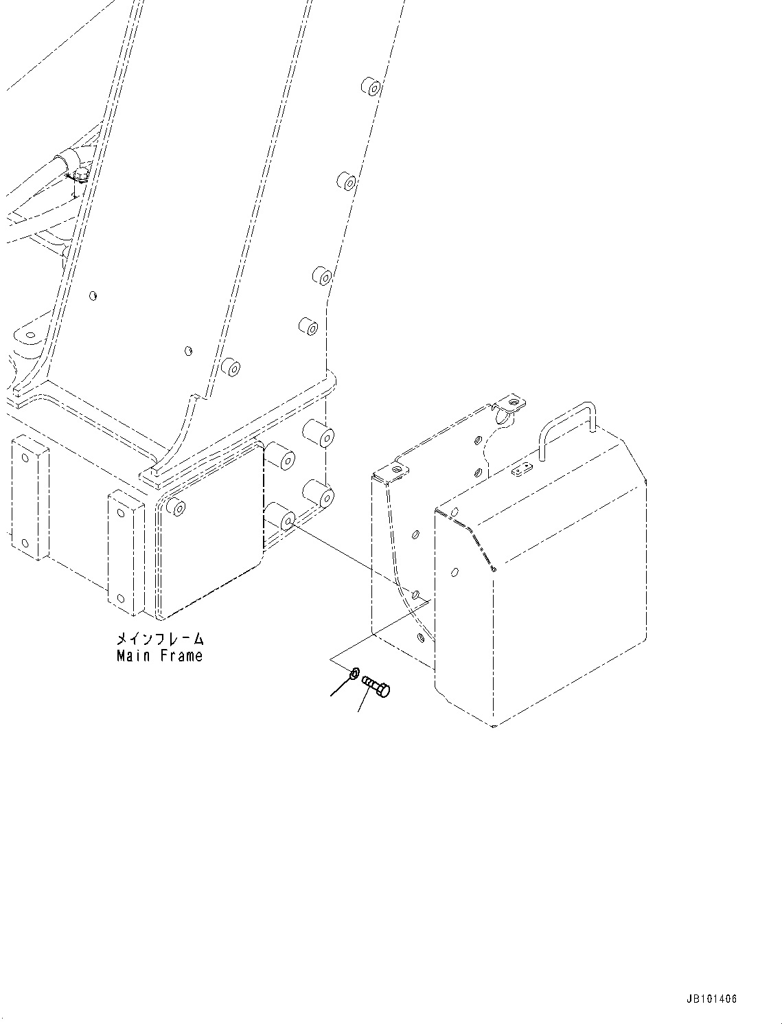 Komatsu parts book diagram for HD785-8E0 S/N 55001-UP: BATTERY DISCONNECT SWITCH, MOUNTING(#55001-)