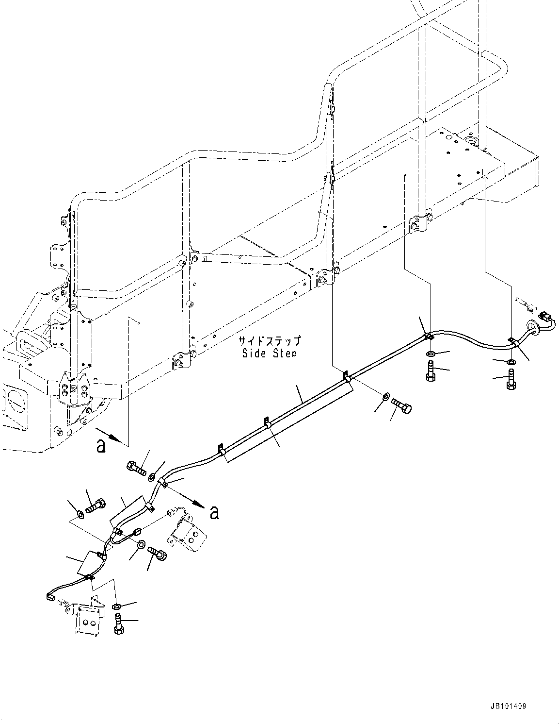 Komatsu parts book diagram for HD785-8E0 S/N 55001-UP: KOMVISION CAMERA, WIRING HARNESS(#55001-)