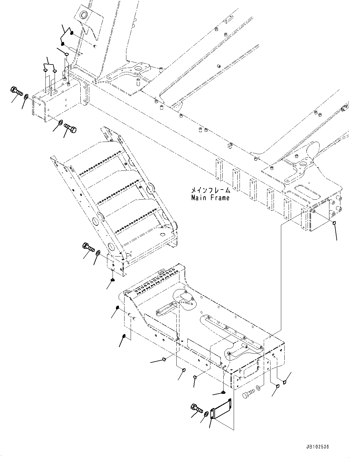 Komatsu parts book diagram for HD785-8E0 S/N 55001-UP: KOMVISION CAMERA, PLUG BOLT(#55001-)