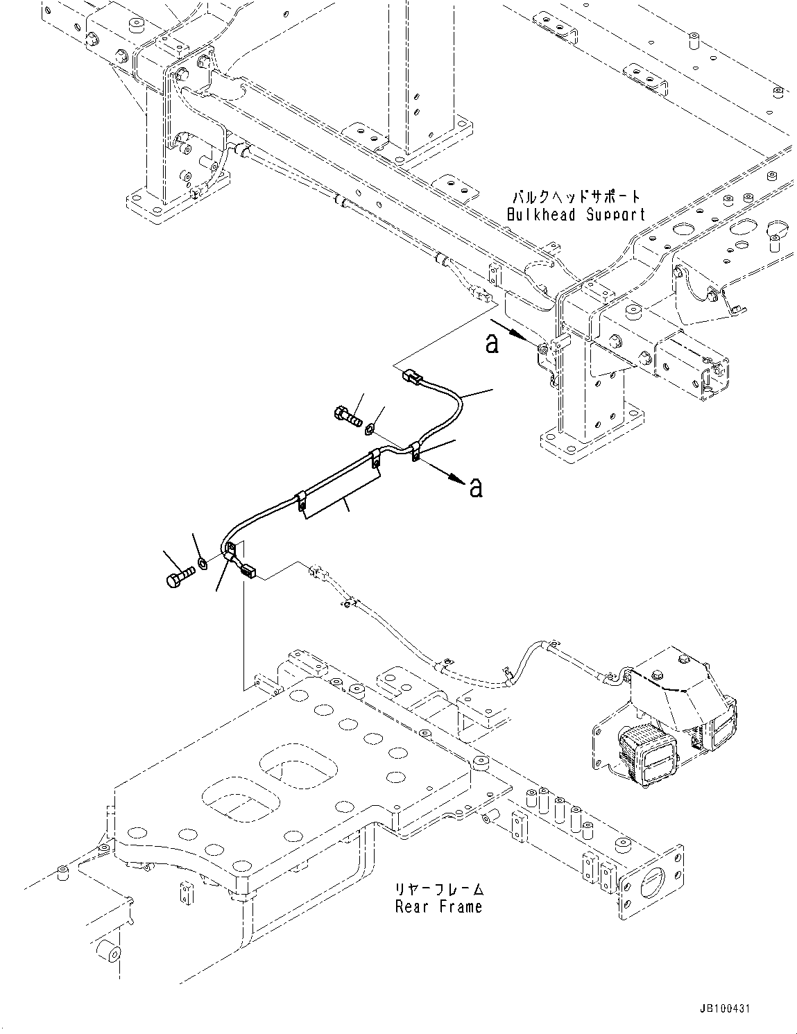 Komatsu parts book diagram for WA800-8E0 S/N 84001-UP: KOMVISION, KOMVISION WIRING HARNESS(#83001-)
