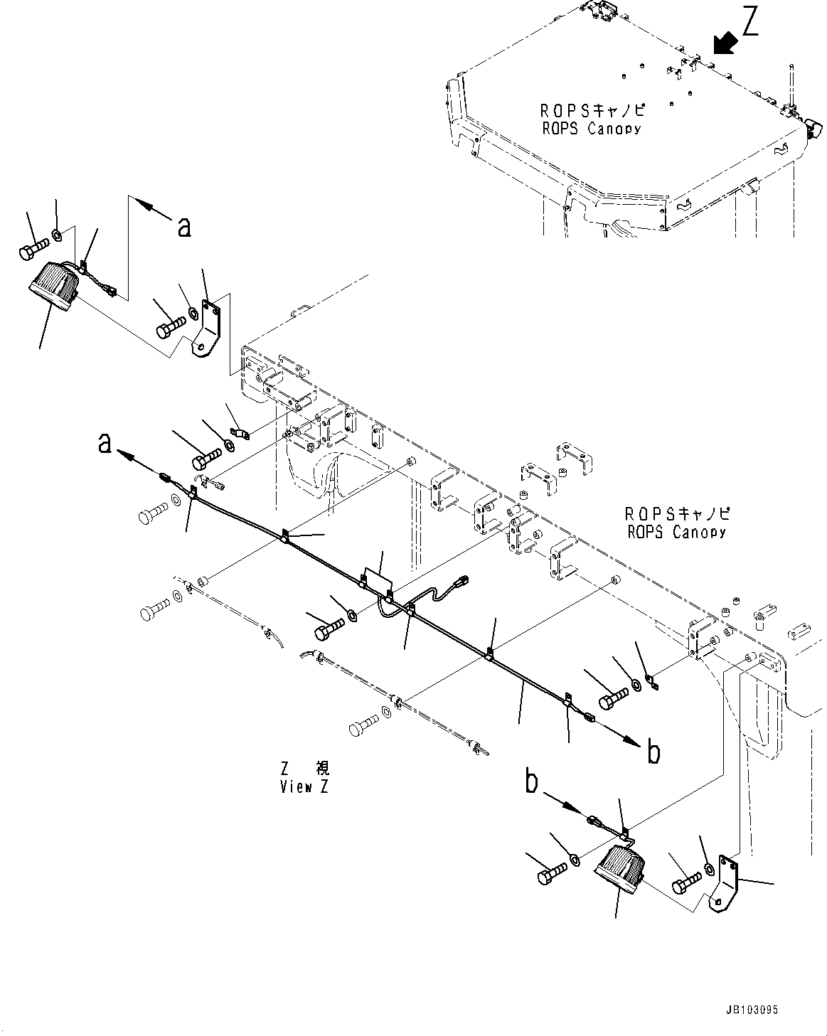 Komatsu parts book diagram for WA800-8E0 S/N 84001-UP: ELECTRICAL UNIT, STEP LAMP(#83001-)