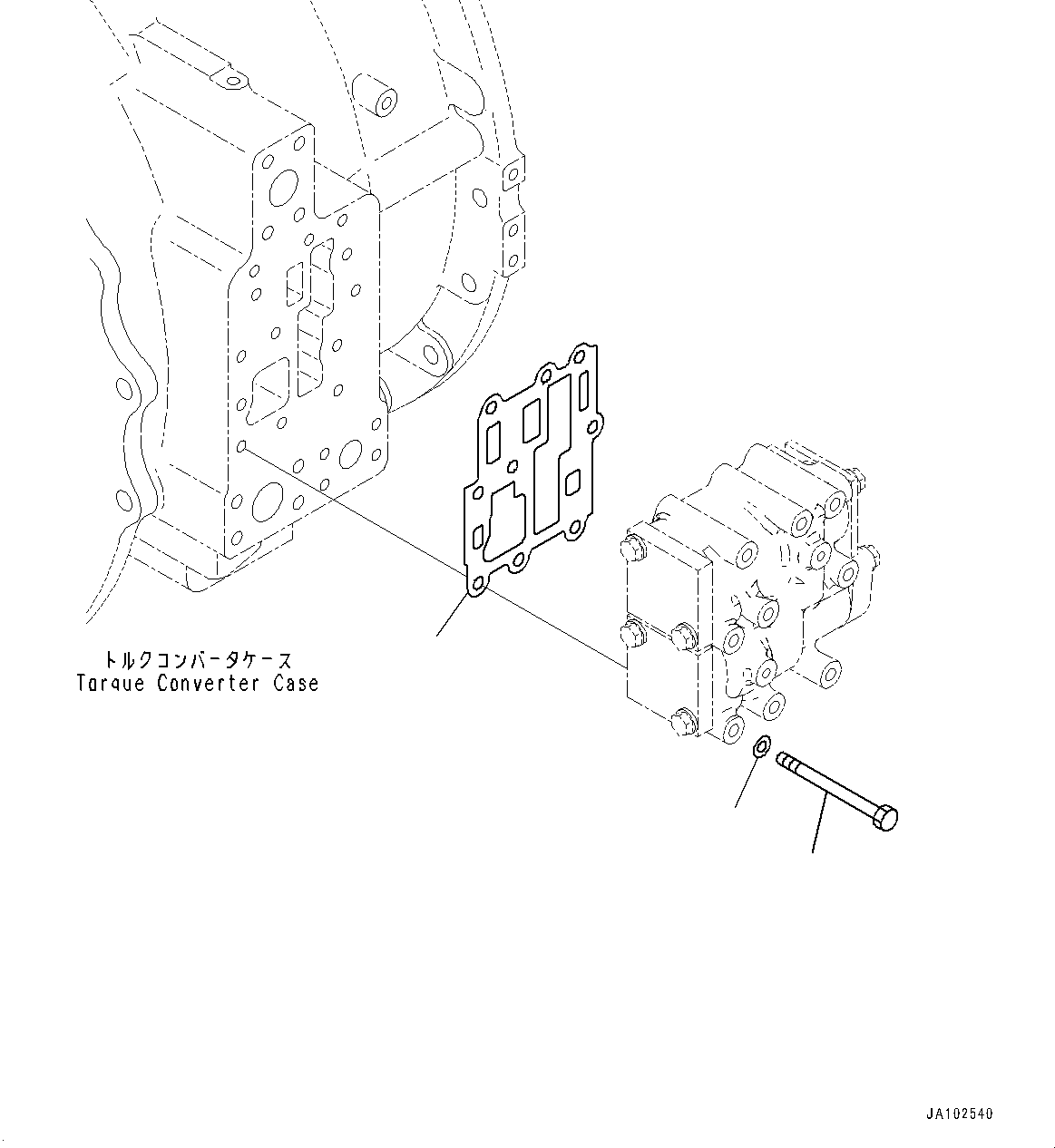 Komatsu parts book diagram for WA800-8E0 S/N 84001-UP: TORQUE CONVERTER AND TRANSMISSION, TORQUE CONVERTER RELIEF VALVE MOUNTING(#83001-)