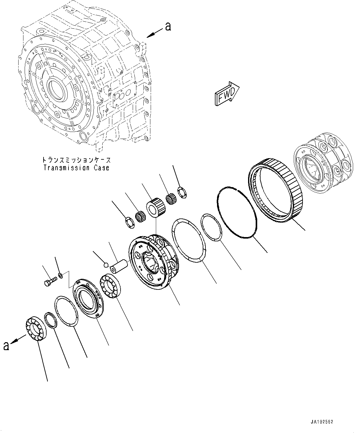 Komatsu parts book diagram for WA800-8E0 S/N 84001-UP: TORQUE CONVERTER AND TRANSMISSION, CARRIER (2/2)(#83001-)