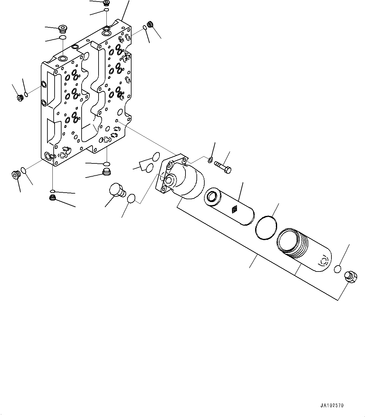 Komatsu parts book diagram for WA800-8E0 S/N 84001-UP: TORQUE CONVERTER AND TRANSMISSION, TRANSMISSION CONTROL VALVE, SEAT(#83001-)