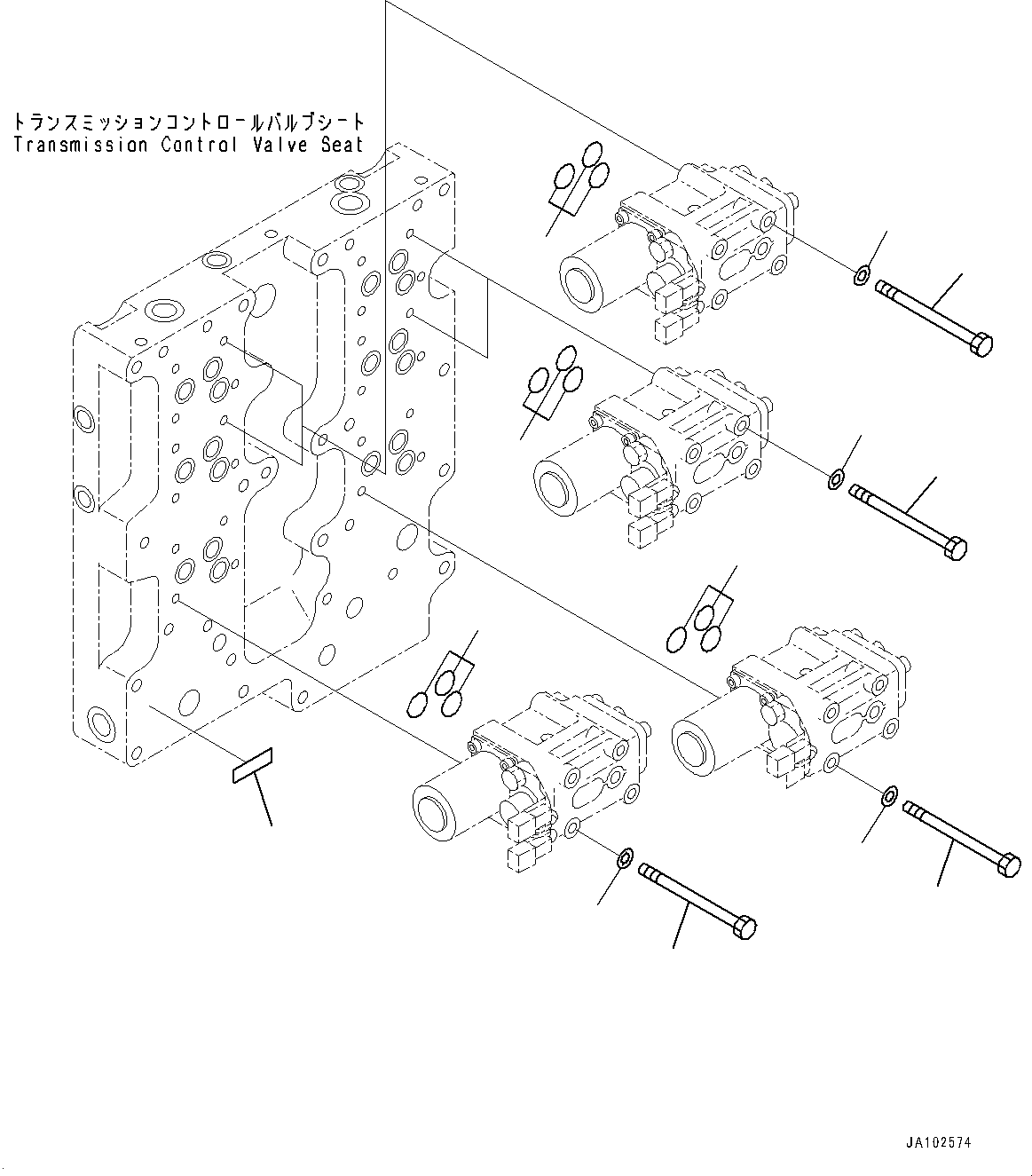 Komatsu parts book diagram for WA800-8E0 S/N 84001-UP: TORQUE CONVERTER AND TRANSMISSION, ECMV VALVE MOUNTING(#83001-)