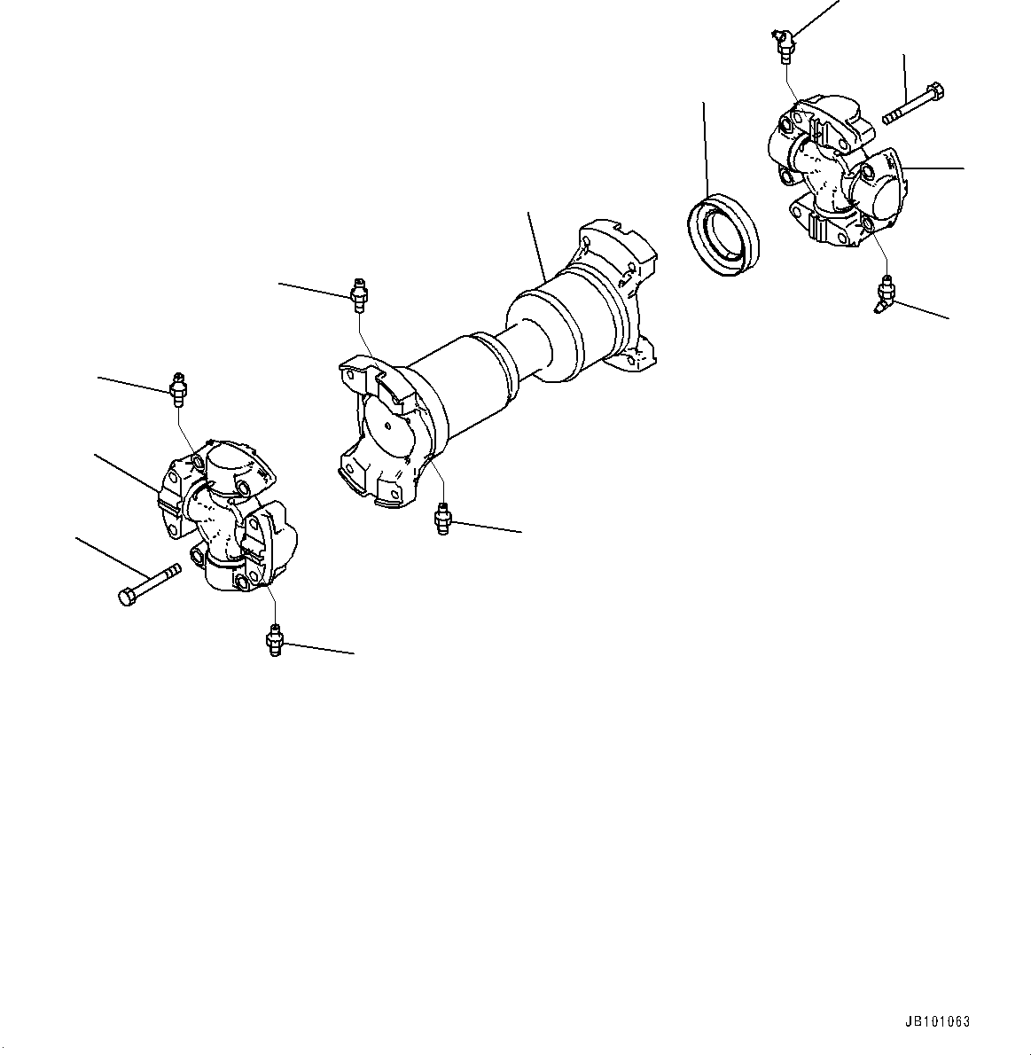 Komatsu parts book diagram for WA800-8E0 S/N 84001-UP: TORQUE CONVERTER AND TRANSMISSION, DRIVE SHAFT(#83001-)